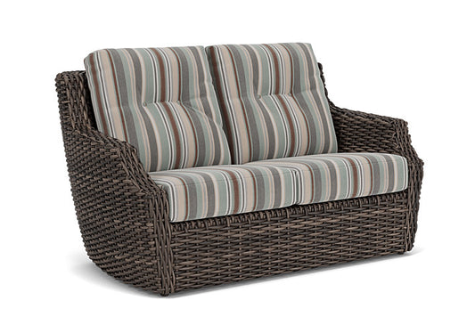 Lloyd Flanders - Largo Loveseat In Vintage Oak Finish With Lima Heron Fabric - 241050428067 view 1