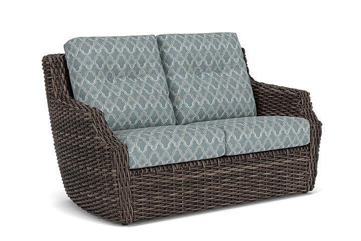 Lloyd Flanders - Largo Loveseat In Vintage Oak Finish With Luna Mist Fabric - 2410504282070 view 1