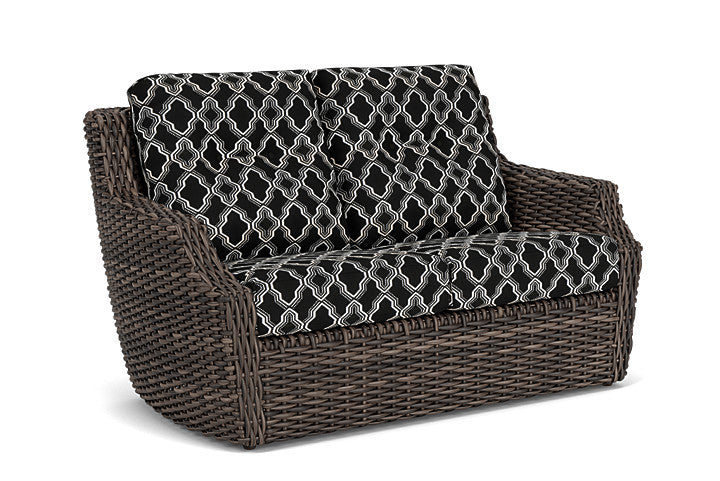 Lloyd Flanders - Largo Loveseat In Vintage Oak Finish With Luna Onyx Fabric - 2410504282071 view 1