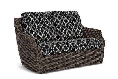 Lloyd Flanders - Largo Loveseat In Vintage Oak Finish With Luna Onyx Fabric - 2410504282071 view 1