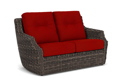 Lloyd Flanders - Largo Loveseat In Vintage Oak Finish With Partyline Lollipop Fabric - 2410504282054 view 1