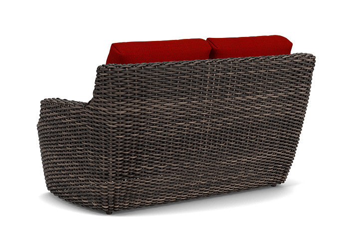 Lloyd Flanders - Largo Loveseat In Vintage Oak Finish With Partyline Lollipop Fabric - 2410504282054 view 2