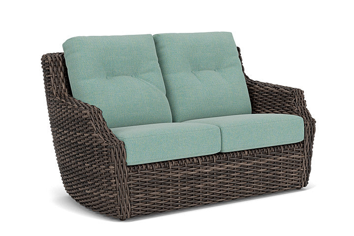 Lloyd Flanders - Largo Loveseat In Vintage Oak Finish With Pavian Pool Fabric - 2410504282045 view 1