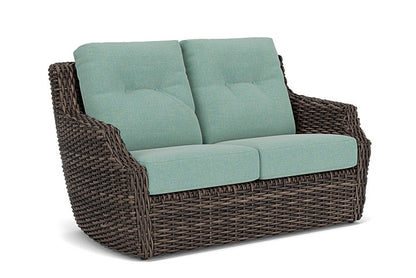 Lloyd Flanders - Largo Loveseat In Vintage Oak Finish With Pavian Pool Fabric - 2410504282045 view 1