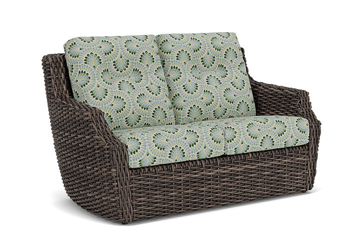 Lloyd Flanders - Largo Loveseat In Vintage Oak Finish With Plume Spring Fabric - 2410504282085 view 1