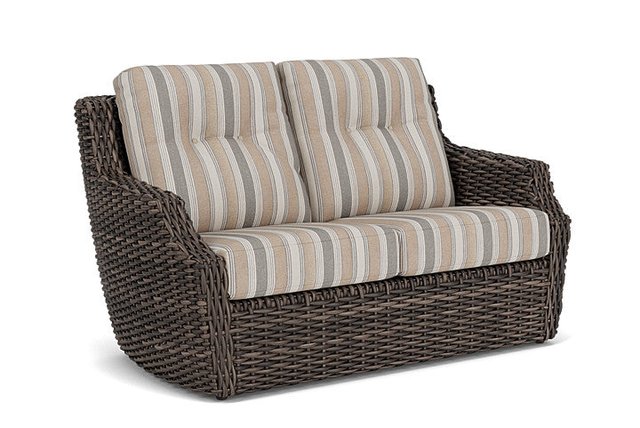 Lloyd Flanders - Largo Loveseat In Vintage Oak Finish With Purveyor Pewter Fabric - 241050428146 view 1