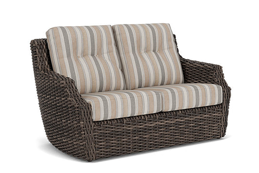 Lloyd Flanders - Largo Loveseat In Vintage Oak Finish With Purveyor Pewter Fabric - 241050428146 view 1