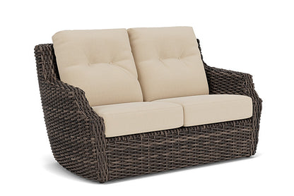 Lloyd Flanders - Largo Loveseat In Vintage Oak Finish With Raindrop Almond Fabric - 2410504282055 view 1