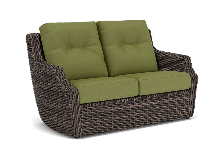 Lloyd Flanders - Largo Loveseat In Vintage Oak Finish With Reflections Grass Fabric - 2410504282051 view 1