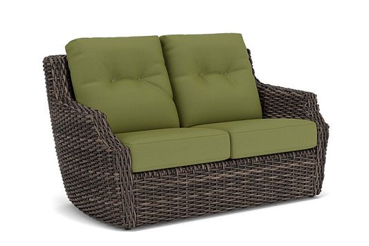 Lloyd Flanders - Largo Loveseat In Vintage Oak Finish With Reflections Grass Fabric - 2410504282051 view 1