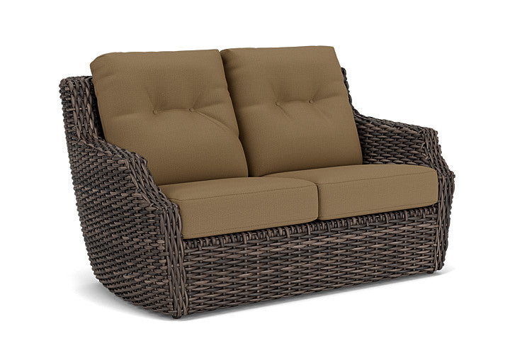 Lloyd Flanders - Largo Loveseat In Vintage Oak Finish With Reflections Straw Fabric - 2410504282053 view 1