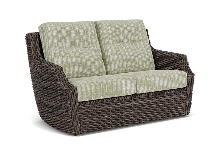 Lloyd Flanders - Largo Loveseat In Vintage Oak Finish With Romulo Laurel Fabric - 2410504282049 view 1