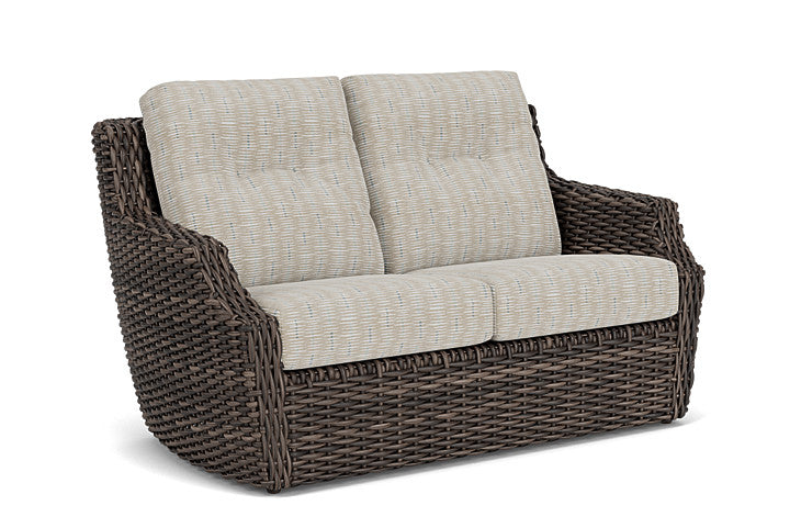 Lloyd Flanders - Largo Loveseat In Vintage Oak Finish With Romulo Mineral Fabric - 2410504282050 view 1