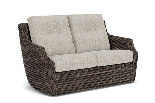 Lloyd Flanders - Largo Loveseat In Vintage Oak Finish With Romulo Mineral Fabric - 2410504282050 view 1