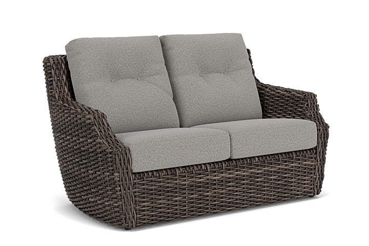 Lloyd Flanders - Largo Loveseat In Vintage Oak Finish With Rumba Nickel Fabric - 2410504282011 view 1