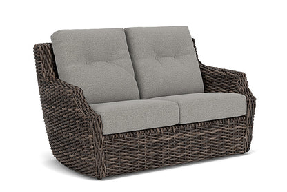 Lloyd Flanders - Largo Loveseat In Vintage Oak Finish With Rumba Nickel Fabric - 2410504282011 view 1