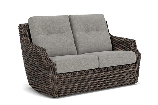 Lloyd Flanders - Largo Loveseat In Vintage Oak Finish With Rumba Nickel Fabric - 2410504282011 view 1