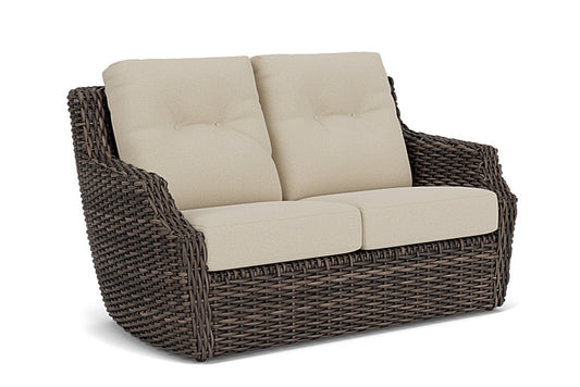 Lloyd Flanders - Largo Loveseat In Vintage Oak Finish With Rumba Straw Fabric - 2410504282008 view 1