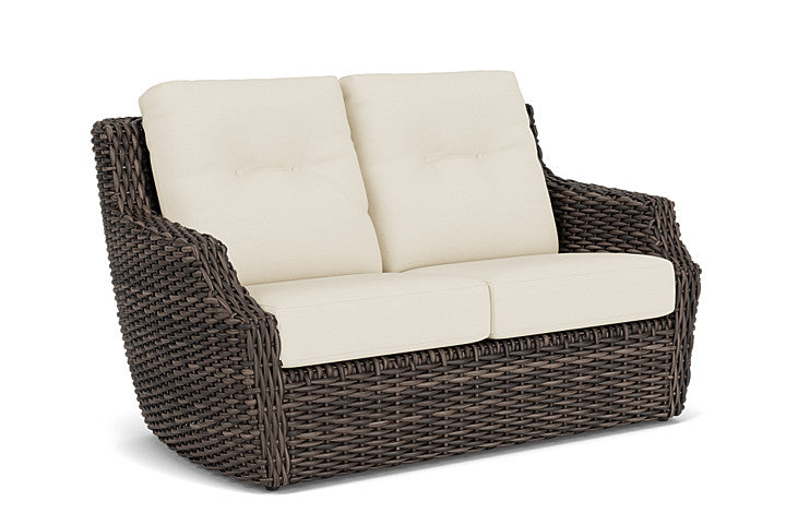 Lloyd Flanders - Largo Loveseat In Vintage Oak Finish With Sailcloth Sailor Fabric - 241050428434 view 1