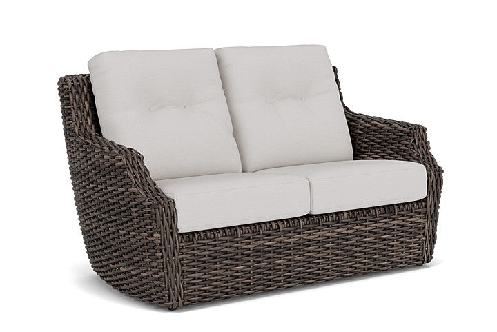 Lloyd Flanders - Largo Loveseat In Vintage Oak Finish With Sailcloth Seagull Fabric - 241050428W61 view 1
