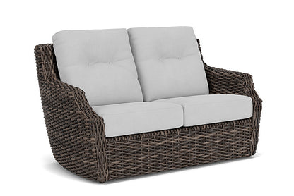 Lloyd Flanders - Largo Loveseat In Vintage Oak Finish With Sandberg Dove Fabric - 2410504282022 view 1