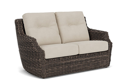 Lloyd Flanders - Largo Loveseat In Vintage Oak Finish With Sandberg Flax Fabric - 2410504282027 view 1