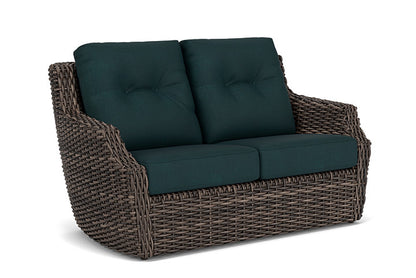 Lloyd Flanders - Largo Loveseat In Vintage Oak Finish With Sandberg Lagoon Fabric - 2410504282039 view 1