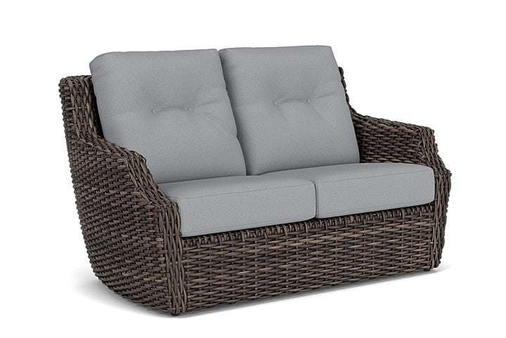 Lloyd Flanders - Largo Loveseat In Vintage Oak Finish With Sandberg Pewter Fabric - 2410504282029 view 1