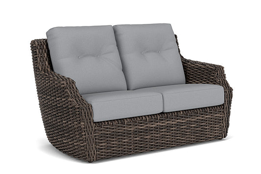 Lloyd Flanders - Largo Loveseat In Vintage Oak Finish With Sandberg Pewter Fabric - 2410504282029 view 1