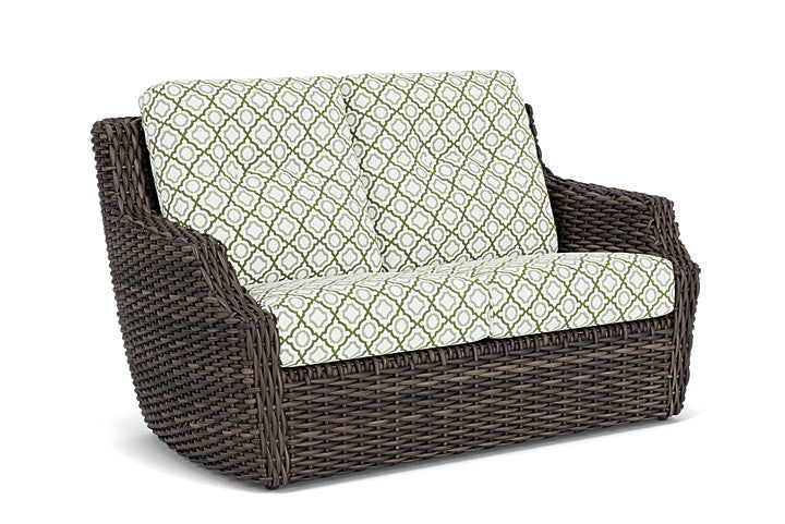Lloyd Flanders - Largo Loveseat In Vintage Oak Finish With Savannah Green Fabric - 2410504282064 view 1