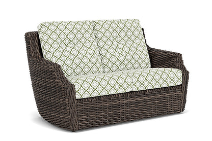 Lloyd Flanders - Largo Loveseat In Vintage Oak Finish With Savannah Green Fabric - 2410504282064 view 1