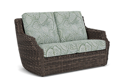Lloyd Flanders - Largo Loveseat In Vintage Oak Finish With Sensibility Spring Fabric - 2410504282081 view 1