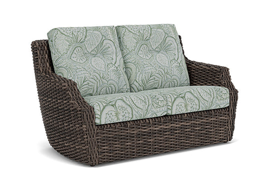 Lloyd Flanders - Largo Loveseat In Vintage Oak Finish With Sensibility Spring Fabric - 2410504282081 view 1