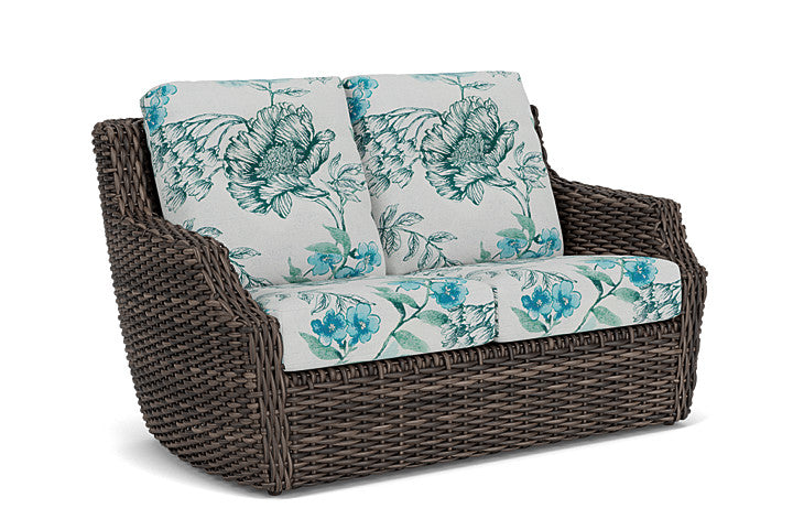 Lloyd Flanders - Largo Loveseat In Vintage Oak Finish With Serena Floral Mist Fabric - 2410504282078 view 1
