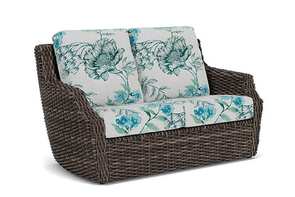 Lloyd Flanders - Largo Loveseat In Vintage Oak Finish With Serena Floral Mist Fabric - 2410504282078 view 1