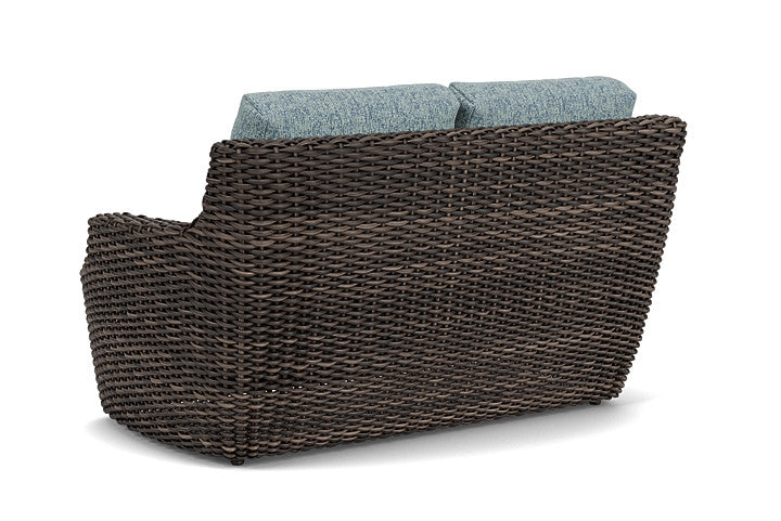 Lloyd Flanders - Largo Loveseat In Vintage Oak Finish With Serene Ocean Fabric - 2410504282032 view 2
