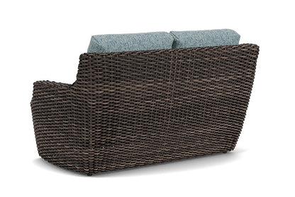 Lloyd Flanders - Largo Loveseat In Vintage Oak Finish With Serene Ocean Fabric - 2410504282032 view 2