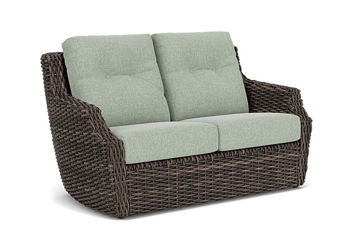 Lloyd Flanders - Largo Loveseat In Vintage Oak Finish With Serene Spa Fabric - 2410504282031 view 1