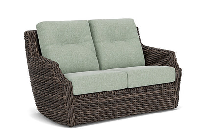 Lloyd Flanders - Largo Loveseat In Vintage Oak Finish With Serene Spa Fabric - 2410504282031 view 1