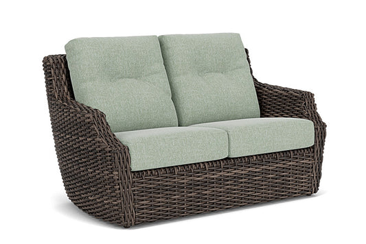 Lloyd Flanders - Largo Loveseat In Vintage Oak Finish With Serene Spa Fabric - 2410504282031 view 1