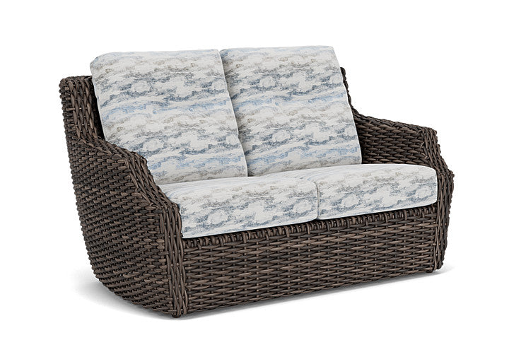 Lloyd Flanders - Largo Loveseat In Vintage Oak Finish With Stratosphere Cloud Fabric - 2410504281966 view 1