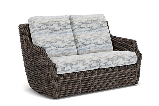 Lloyd Flanders - Largo Loveseat In Vintage Oak Finish With Stratosphere Cloud Fabric - 2410504281966 view 1