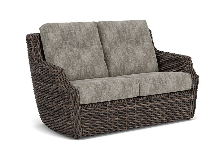 Lloyd Flanders - Largo Loveseat In Vintage Oak Finish With Surface Slate Fabric - 2410504282056 view 1