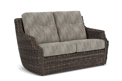 Lloyd Flanders - Largo Loveseat In Vintage Oak Finish With Surface Slate Fabric - 2410504282056 view 1
