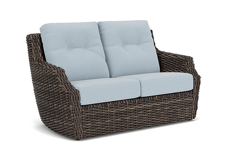 Lloyd Flanders - Largo Loveseat In Vintage Oak Finish With Unearth Dew Fabric - 2410504282084 view 1