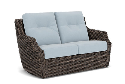 Lloyd Flanders - Largo Loveseat In Vintage Oak Finish With Unearth Dew Fabric - 2410504282084 view 1
