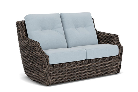 Lloyd Flanders - Largo Loveseat In Vintage Oak Finish With Unearth Dew Fabric - 2410504282084 view 1