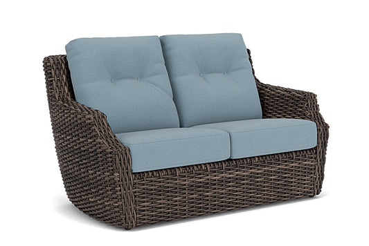 Lloyd Flanders - Largo Loveseat In Vintage Oak Finish With Unearth Mist Fabric - 2410504282068 view 1