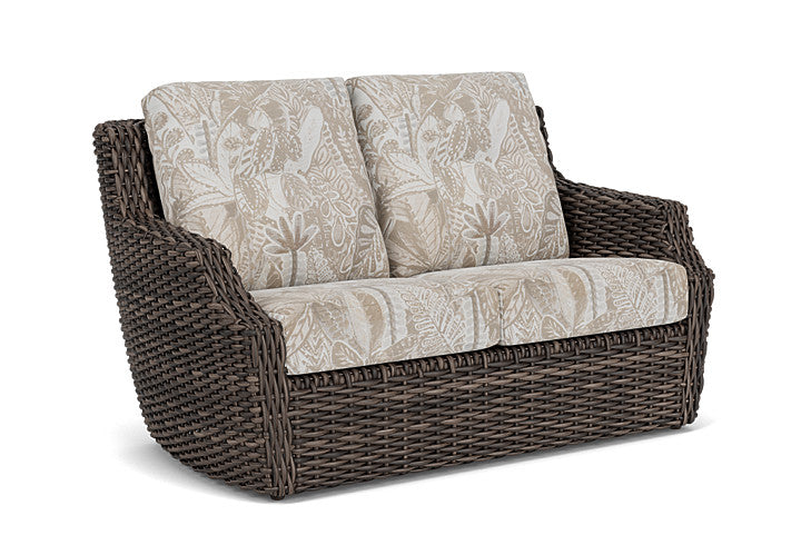 Lloyd Flanders - Largo Loveseat In Vintage Oak Finish With Wayfarer Dune Fabric - 2410504282073 view 1