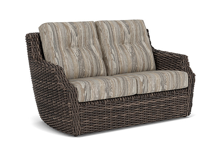 Lloyd Flanders - Largo Loveseat In Vintage Oak Finish With Woodgrain Ash Fabric - 241050428723 view 1